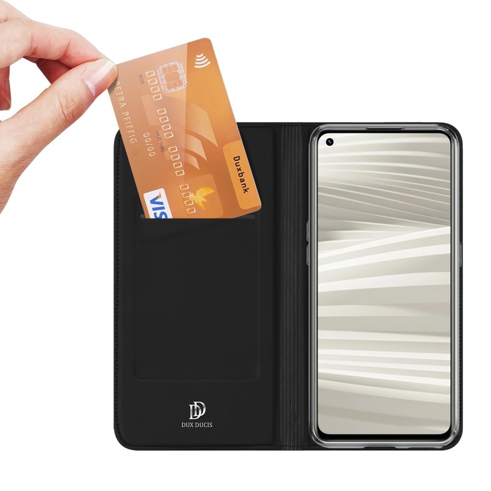 Étui portefeuille Skin Pro Series Realme GT 2 Pro, Noir