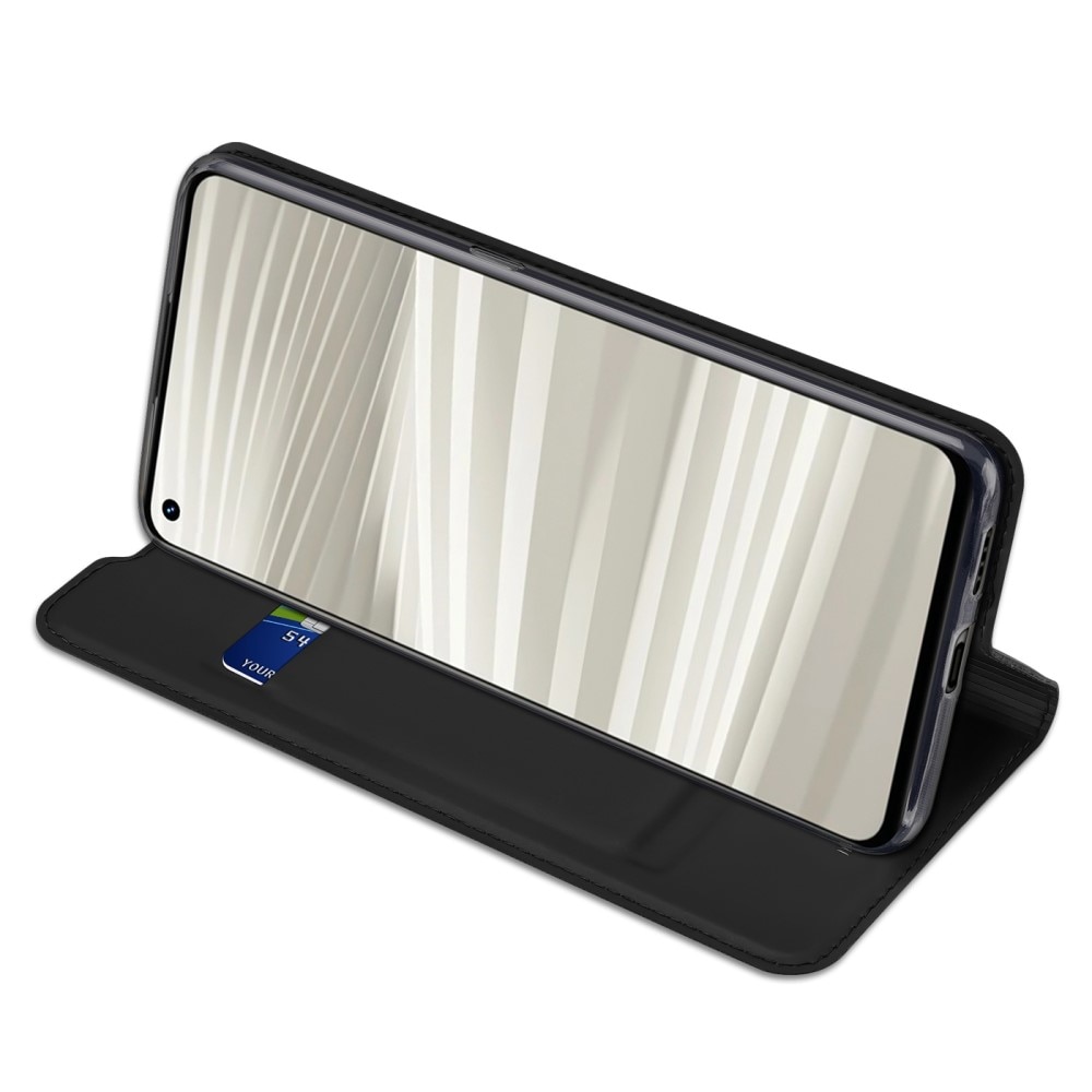 Étui portefeuille Skin Pro Series Realme GT 2 Pro, Noir