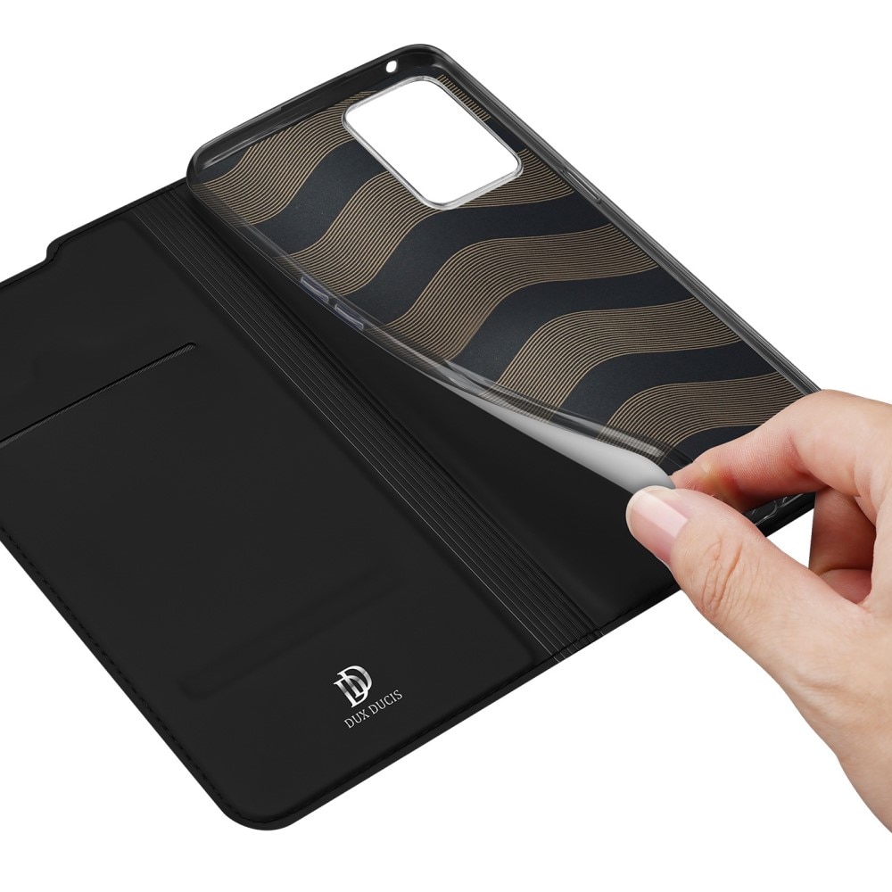 Étui portefeuille Skin Pro Series Realme GT 2 Pro, Noir