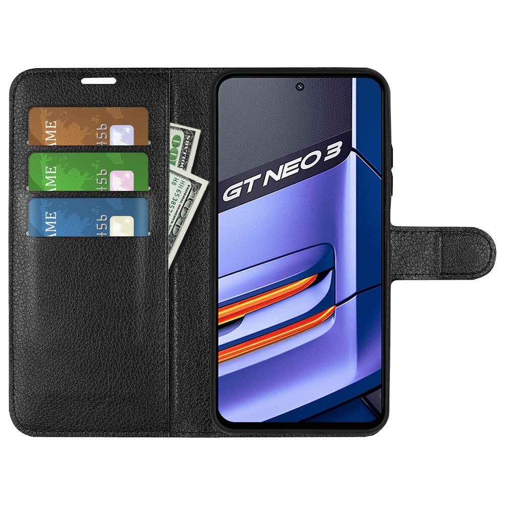 Coque portefeuille Realme GT Neo 3, Noir