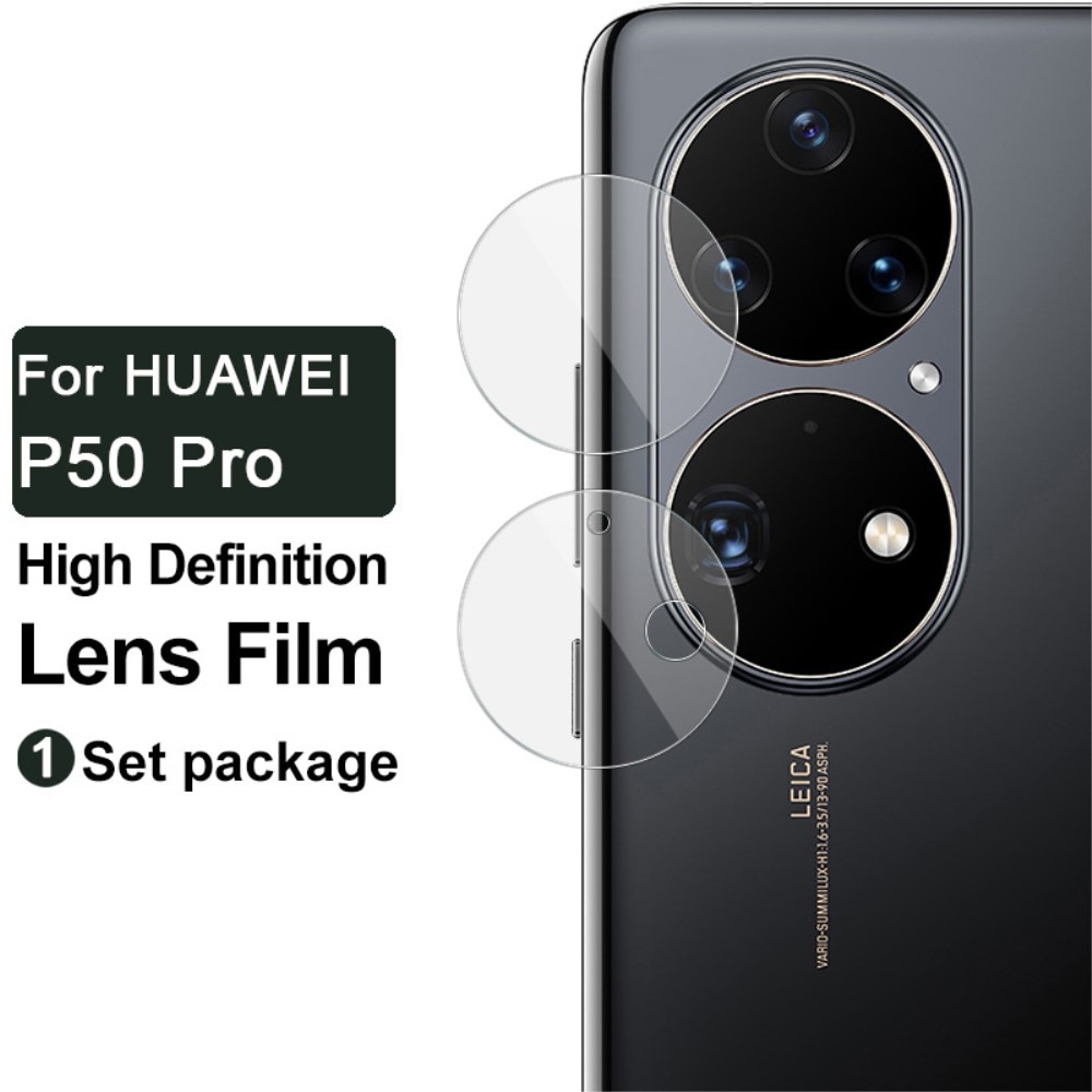 Protecteur de lentille en verre trempé 0,2 mm Huawei P50 Pro, transparent