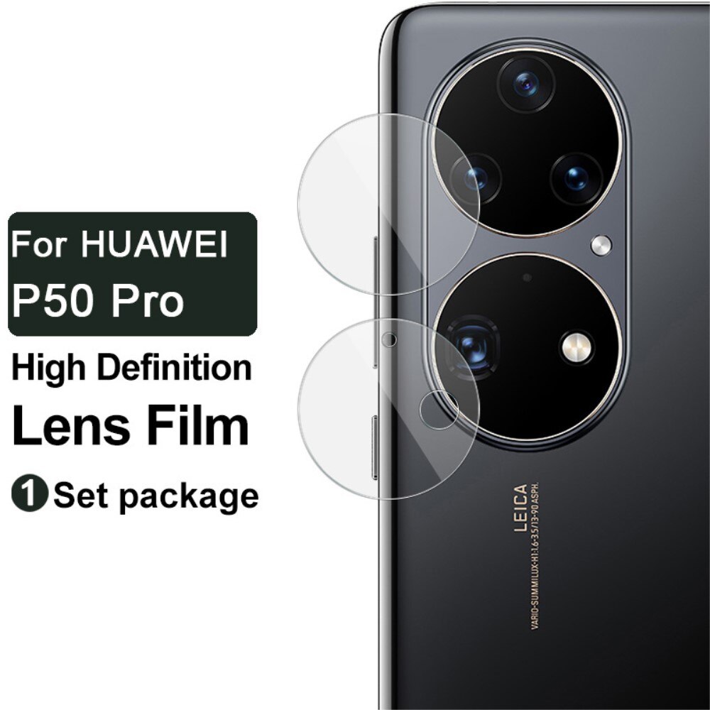 Protecteur de lentille en verre trempé 0,2 mm Huawei P50 Pro, Transparent