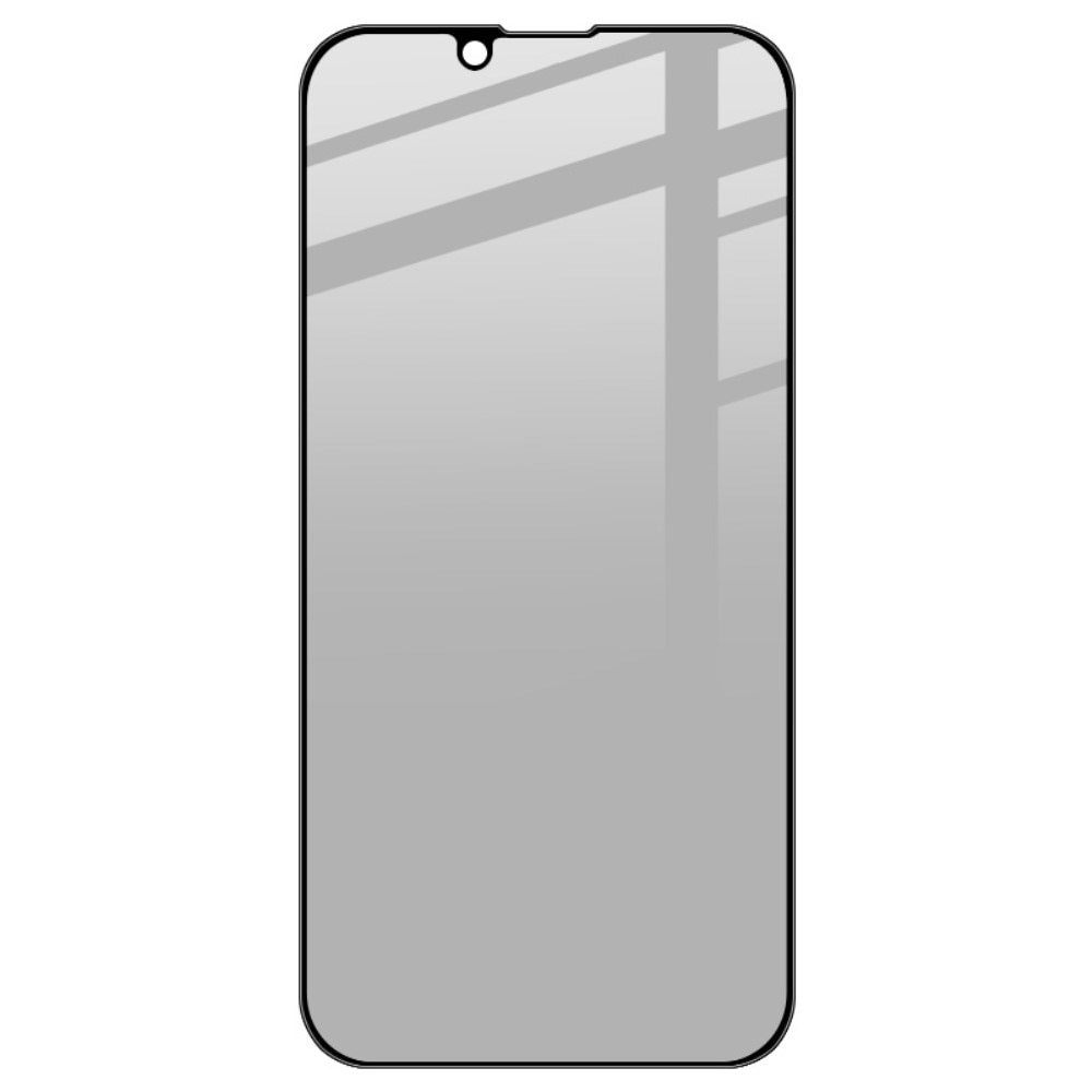 Protecteur d'écran complet de confidentialité en verre trempé iPhone 13 Pro, noir