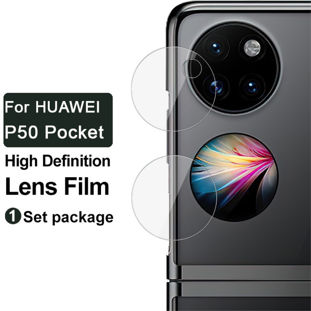 Protecteur de lentille en verre trempé 0,2 mm Huawei Pocket S/P50 Pocket, Transparent