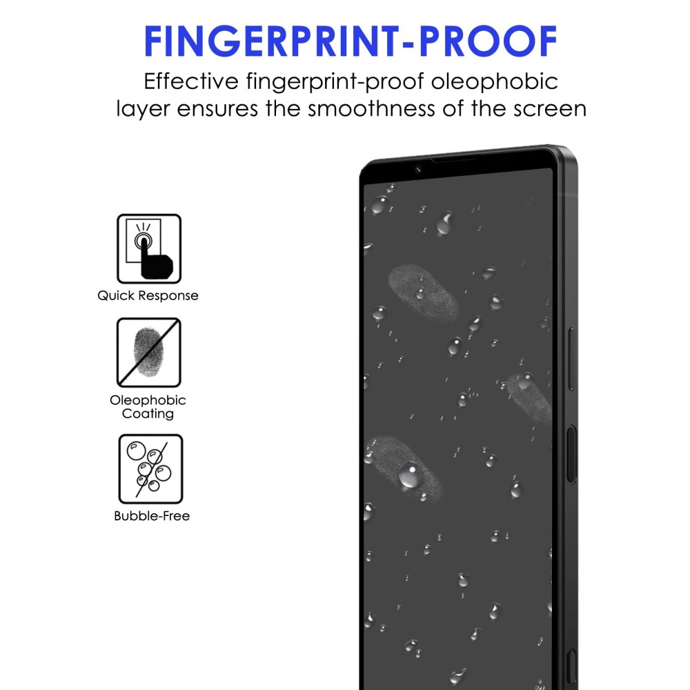 Protecteur d'écran complet verre trempé Sony Xperia 1 IV Noir