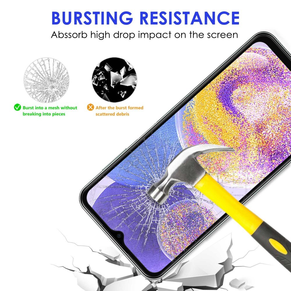 Protecteur d'écran complet verre trempé Samsung Galaxy A23 Noir