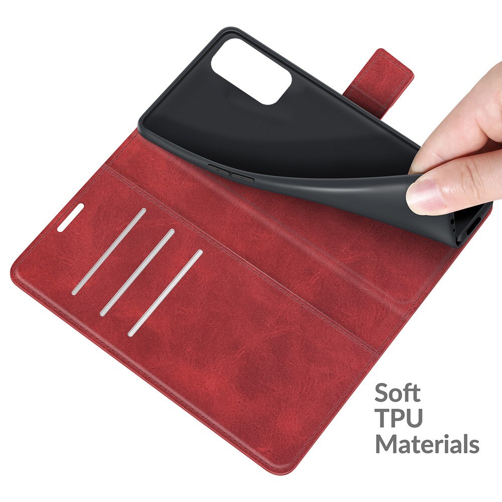 Étui portefeuille Leather Wallet OnePlus Nord 2 5G Red