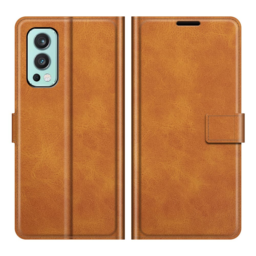 Étui portefeuille Leather Wallet OnePlus Nord 2 5G Cognac