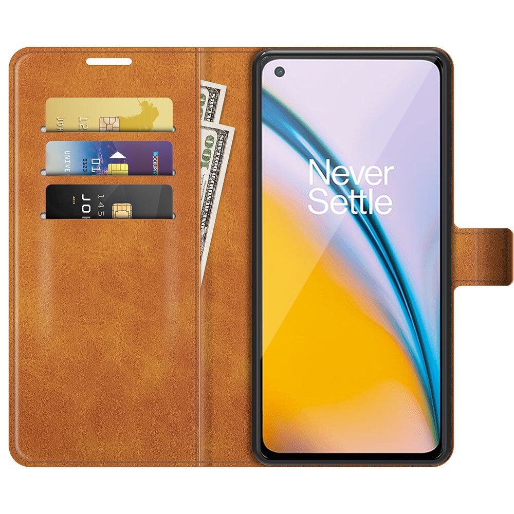 Étui portefeuille Leather Wallet OnePlus Nord 2 5G Cognac