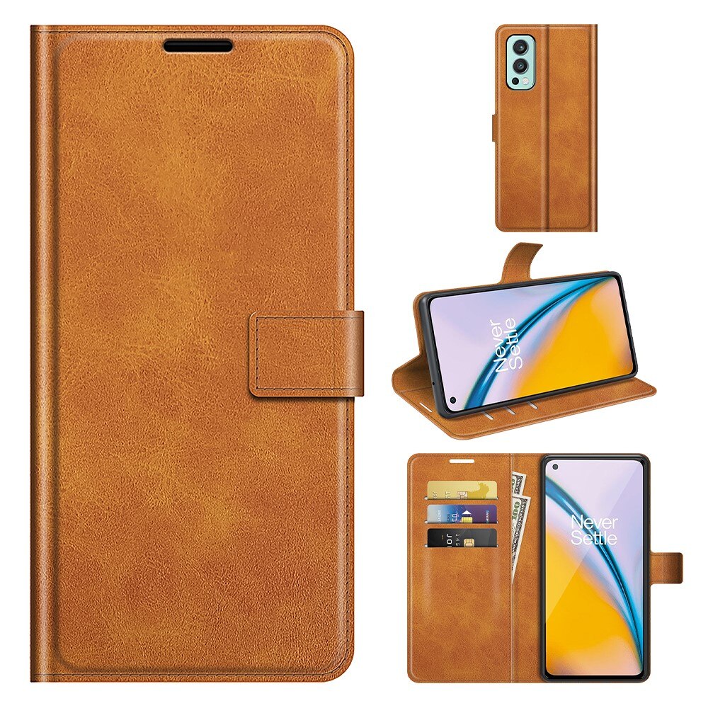 Étui portefeuille Leather Wallet OnePlus Nord 2 5G Cognac