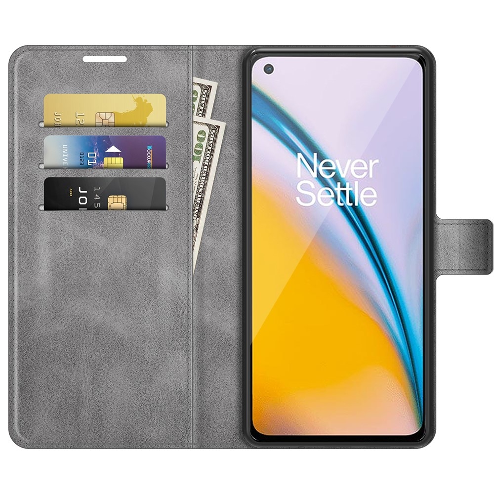 Étui portefeuille Leather Wallet OnePlus Nord 2 5G Grey