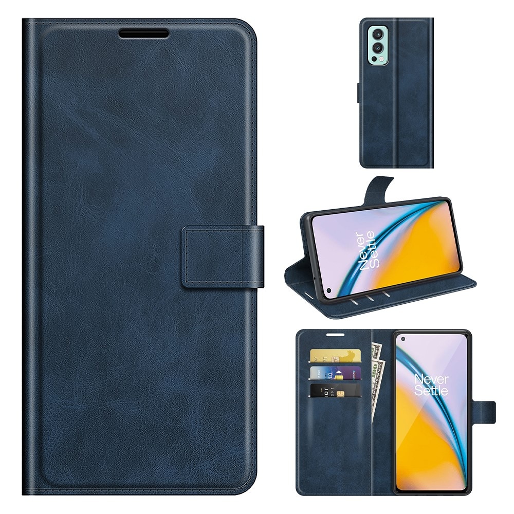 Étui portefeuille Leather Wallet OnePlus Nord 2 5G Blue