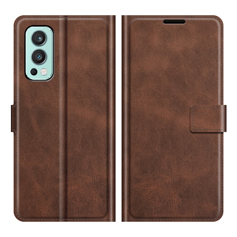 Étui portefeuille Leather Wallet OnePlus Nord 2 5G Brown