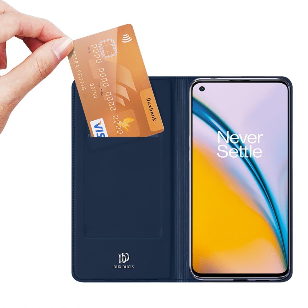 Étui portefeuille Skin Pro Series  OnePlus Nord 2 5G, Bleu