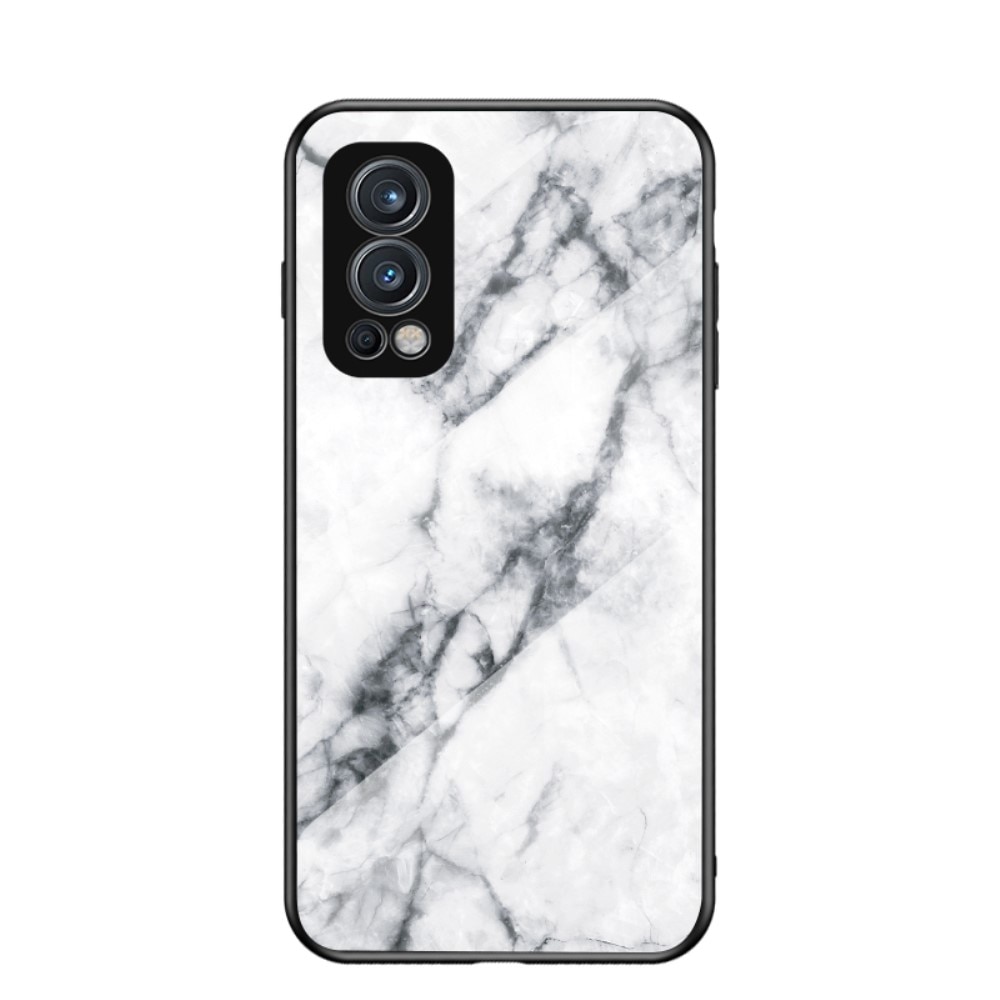 Coque en verre trempé OnePlus Nord 2 5G Marbre blanc