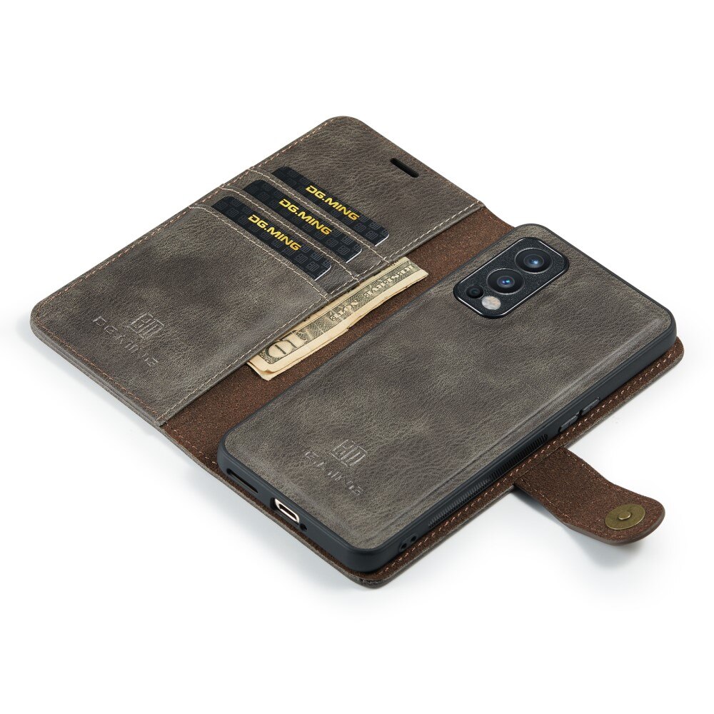 Étui portefeuille Magnet Wallet  OnePlus Nord 2 5G, Brown