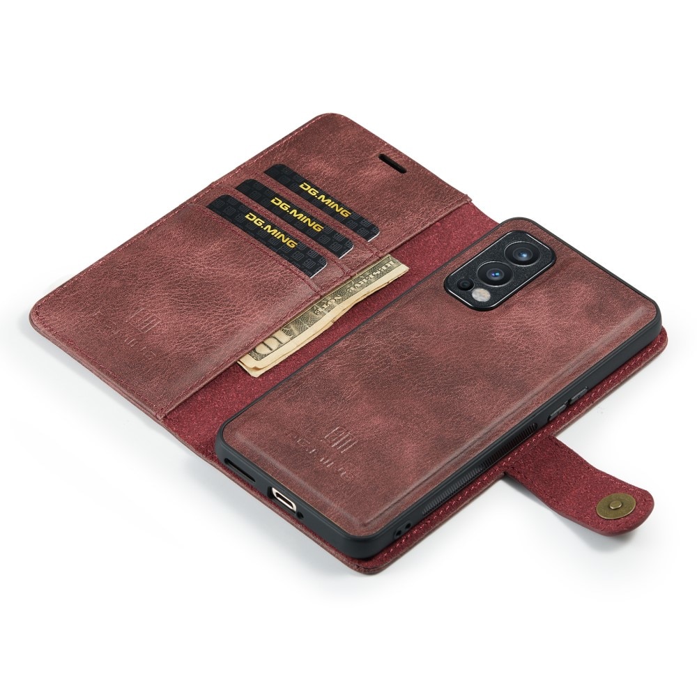 Étui portefeuille Magnet Wallet OnePlus Nord 2 5G Red