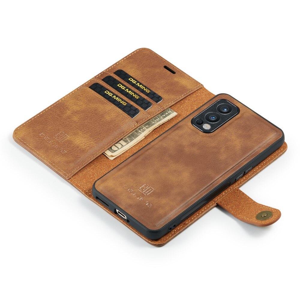Étui portefeuille Magnet Wallet  OnePlus Nord 2 5G, Cognac