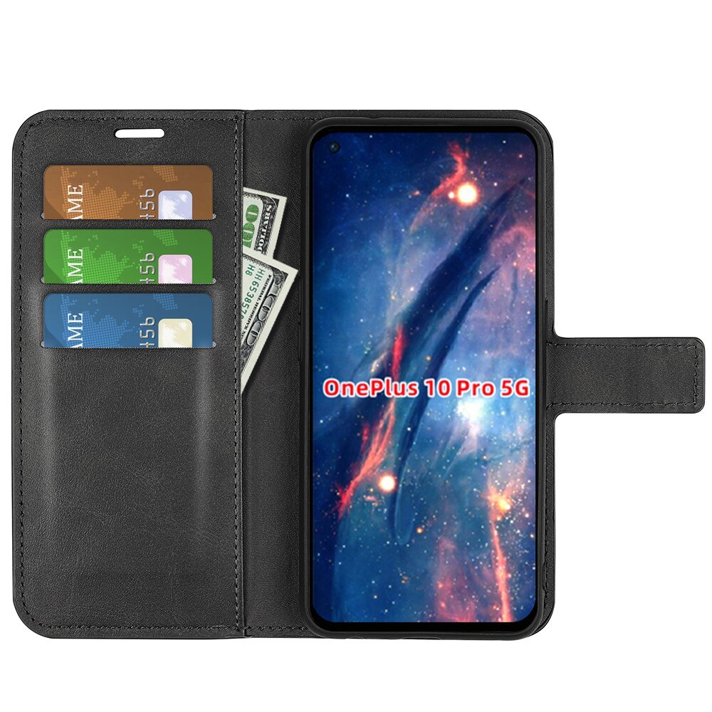 Étui portefeuille Leather Wallet OnePlus 10 Pro Black
