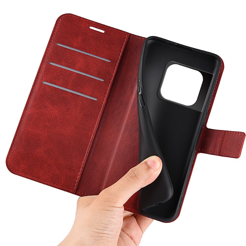 Étui portefeuille Leather Wallet OnePlus 10 Pro Red