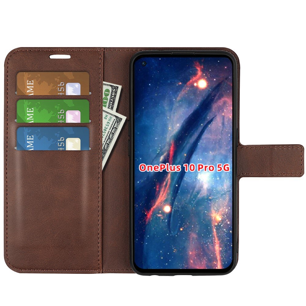 Étui portefeuille Leather Wallet OnePlus 10 Pro Brown