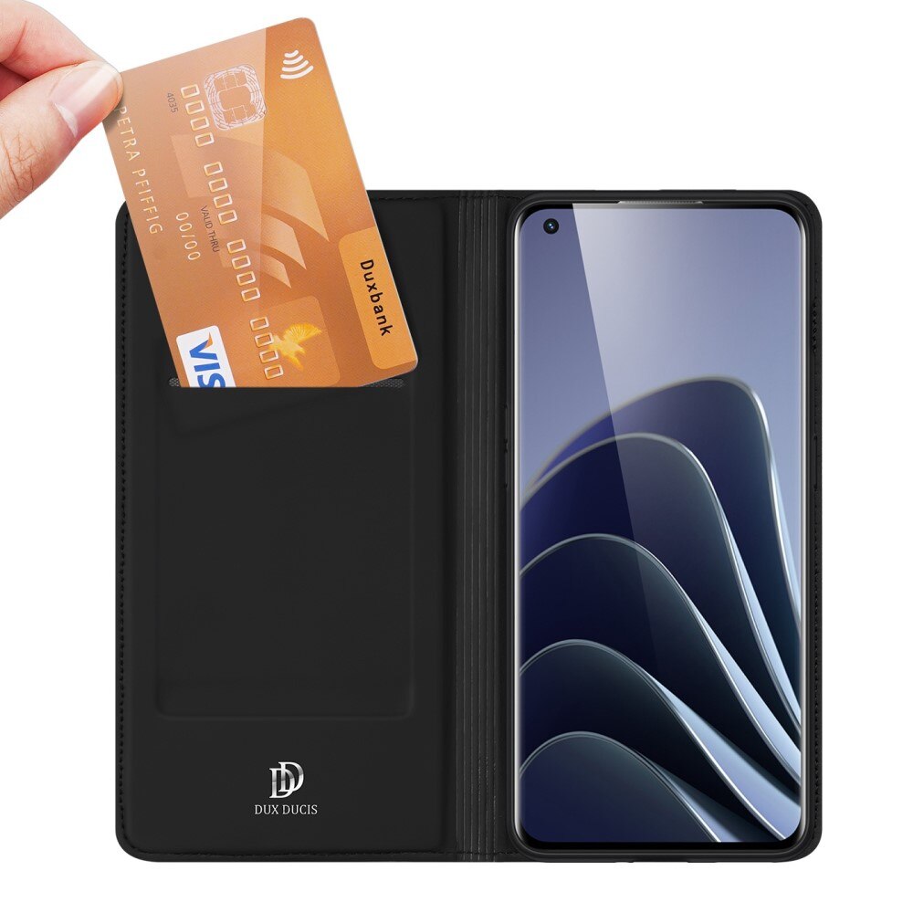 Étui portefeuille Skin Pro Series  OnePlus 10 Pro, Noir