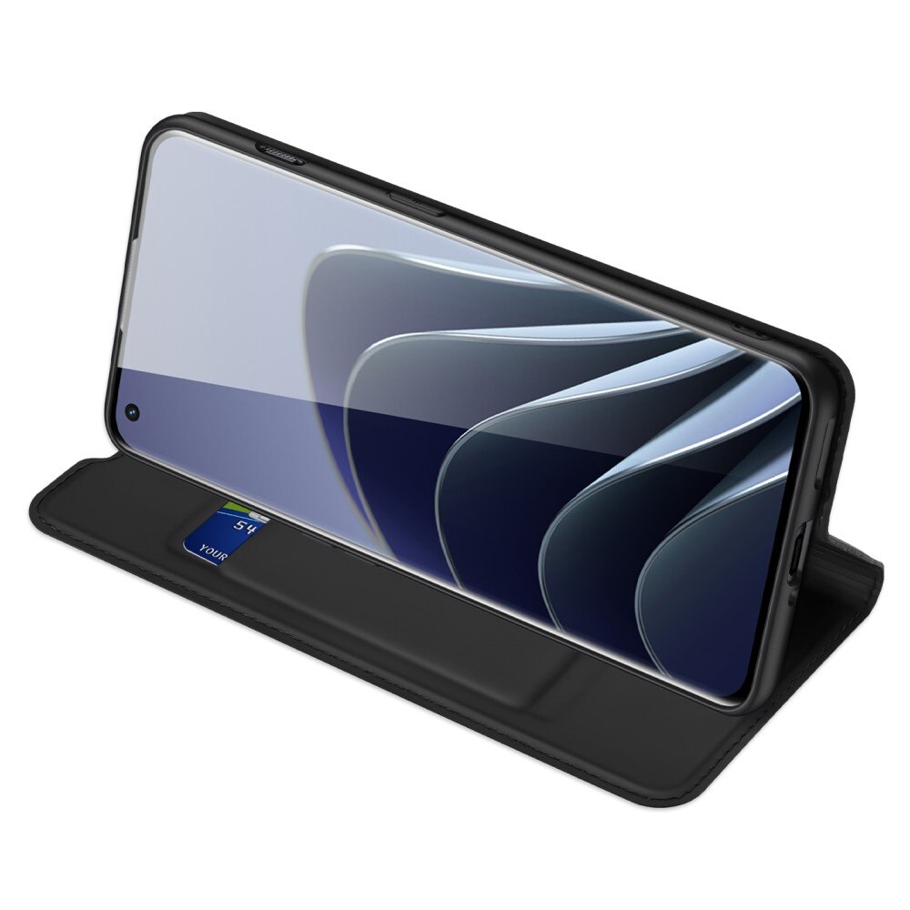 Étui portefeuille Skin Pro Series  OnePlus 10 Pro, Noir