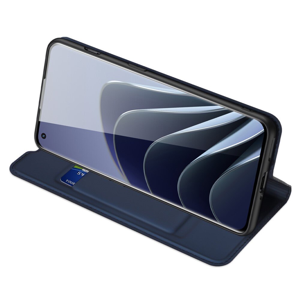 Étui portefeuille Skin Pro Series  OnePlus 10 Pro, Bleu