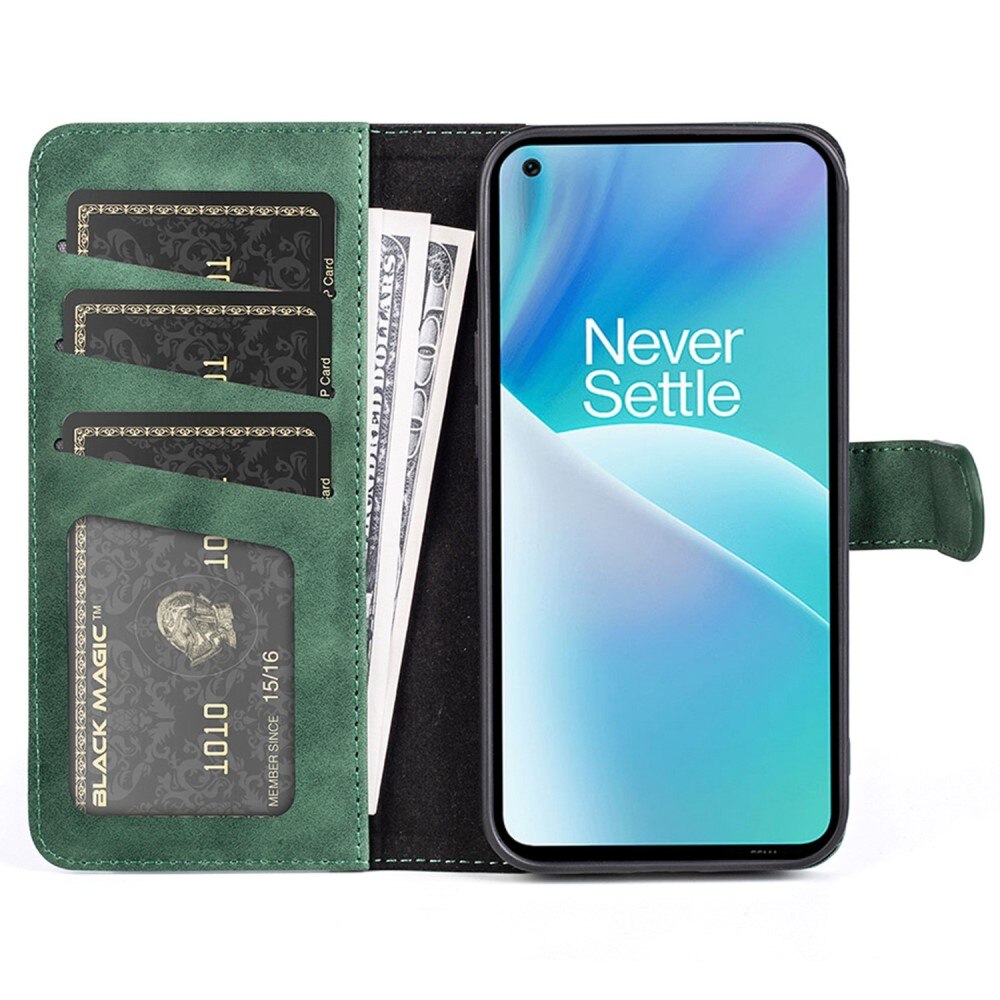 Étui Portefeuille Color Splicing OnePlus Nord 2T 5G Vert