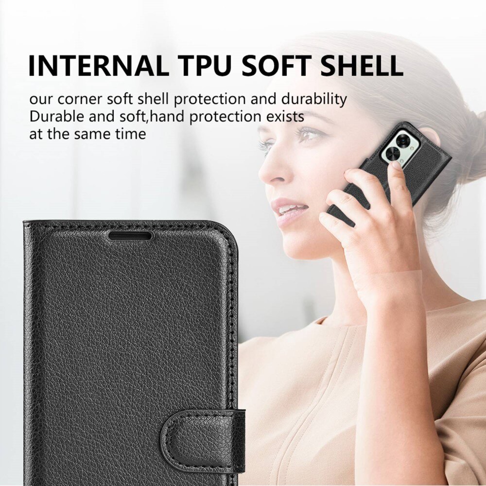 Coque portefeuille  Oneplus Nord 2T 5G, Noir