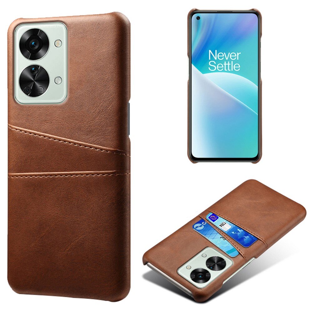 Coque Cards Slot Case OnePlus Nord 2T 5G Marron