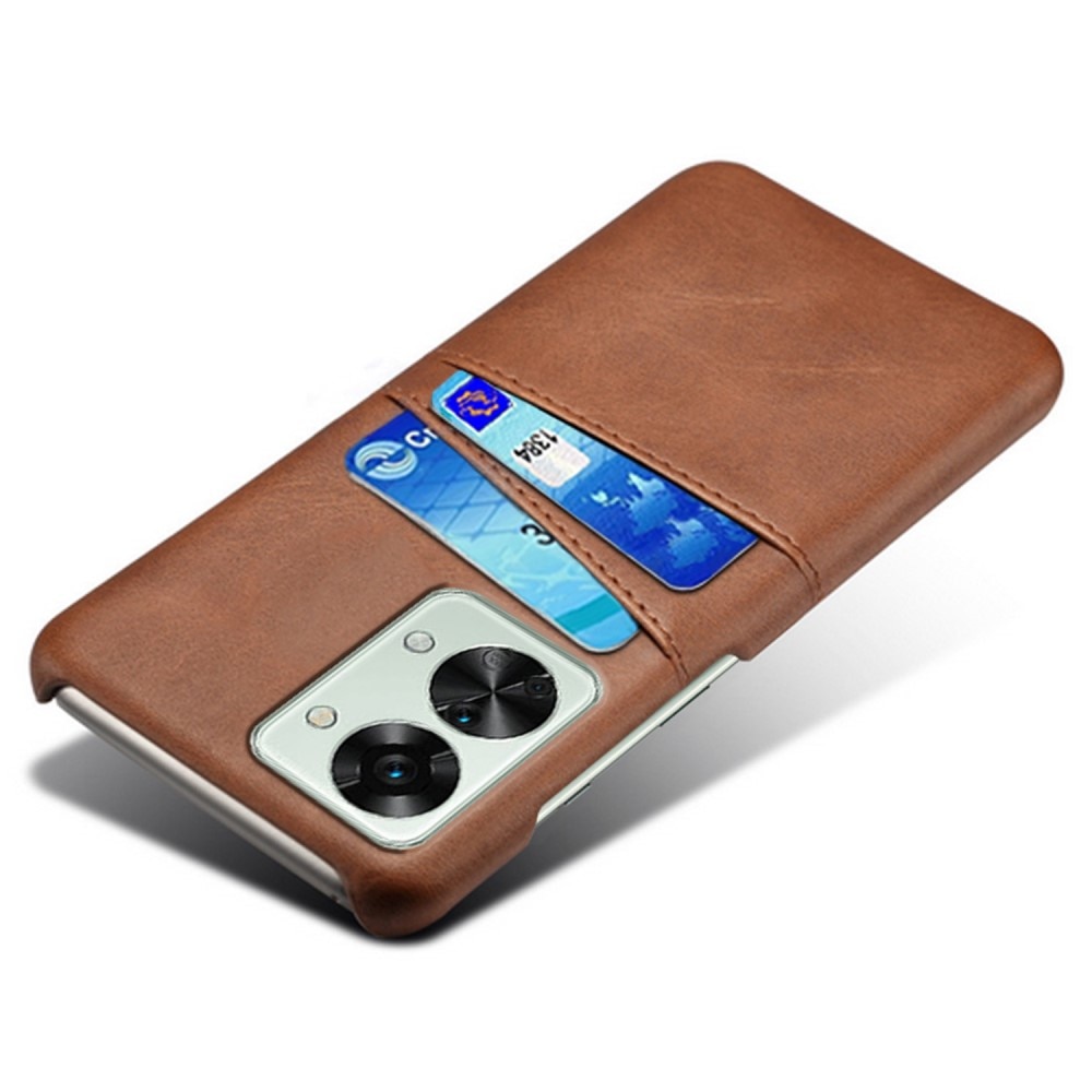 Coque Cards Slot Case OnePlus Nord 2T 5G Marron