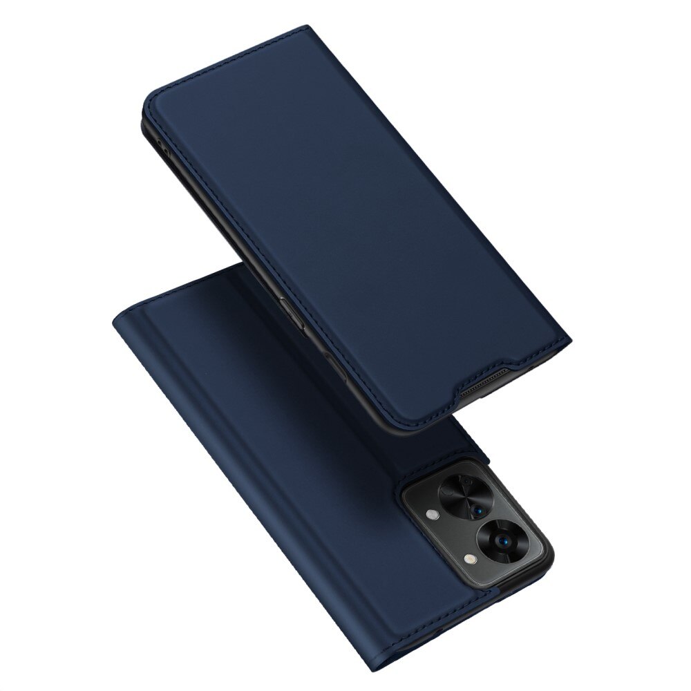 Étui portefeuille Skin Pro Series  Oneplus Nord 2T 5G, Bleu