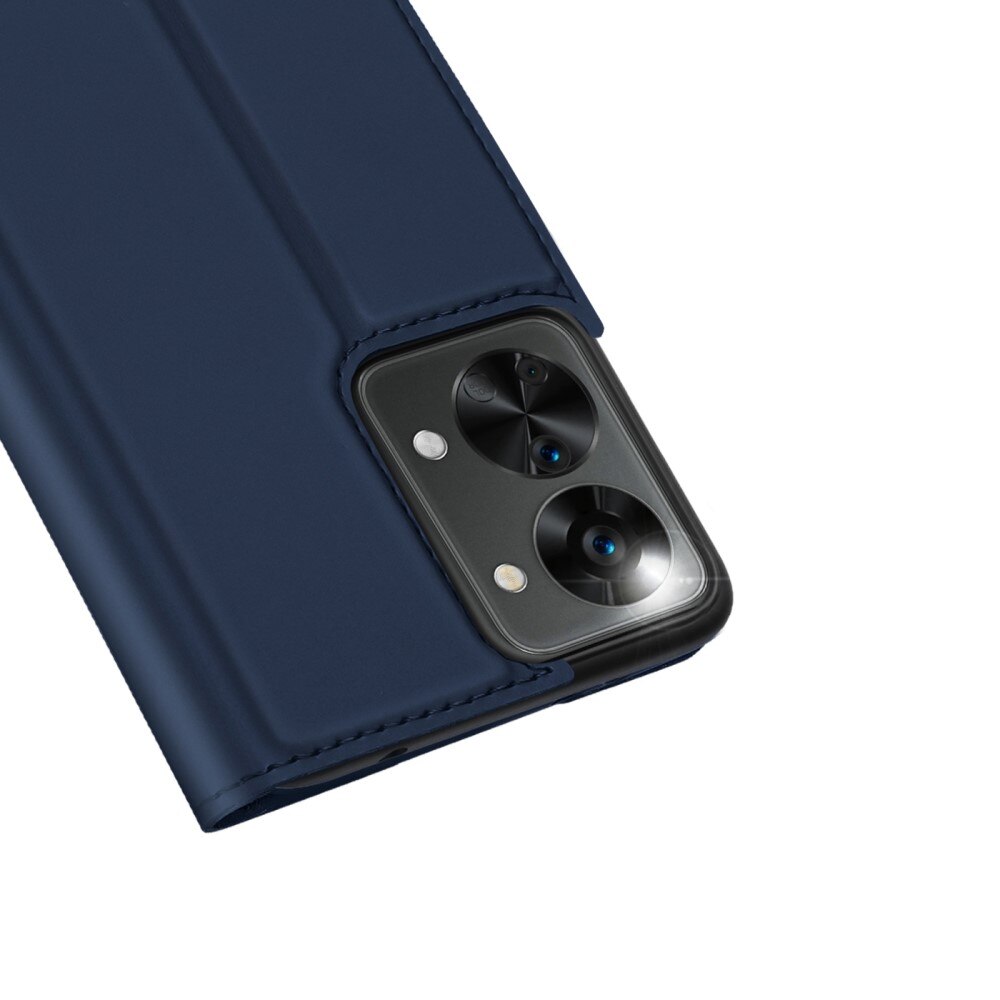 Étui portefeuille Skin Pro Series  Oneplus Nord 2T 5G, Bleu