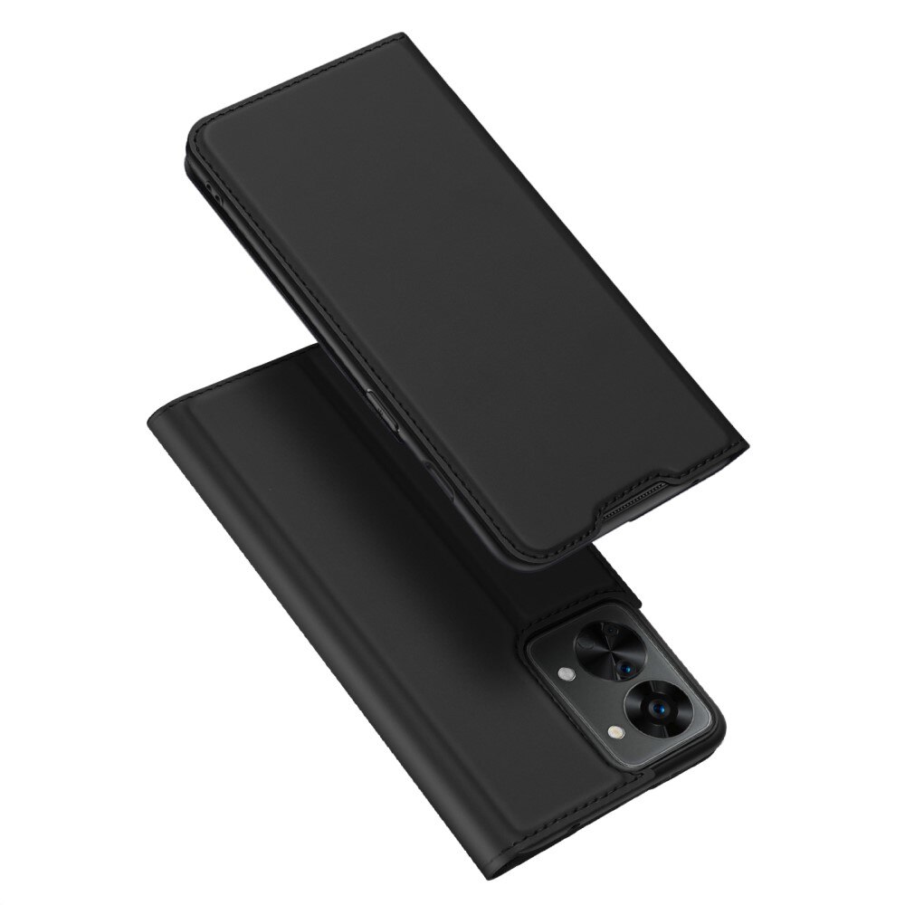 Étui portefeuille Skin Pro Series  Oneplus Nord 2T 5G, Noir