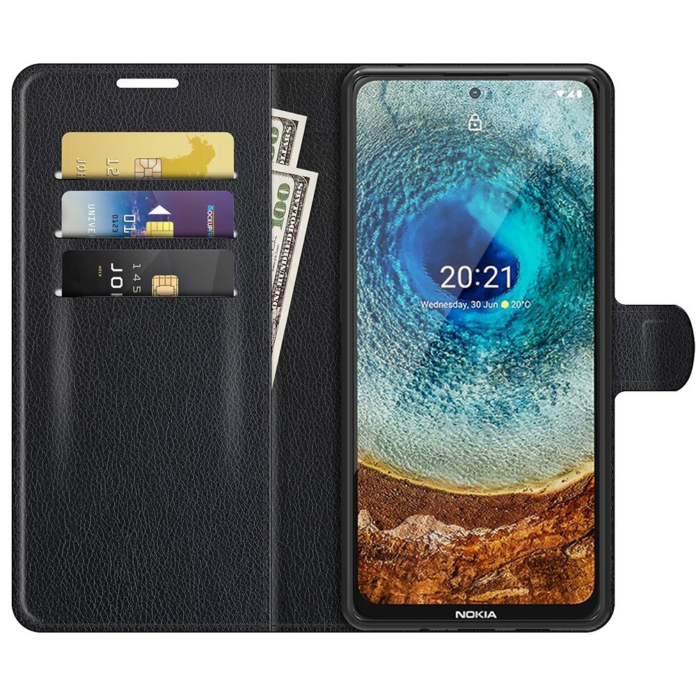 Coque portefeuille Nokia X20/X10, Noir