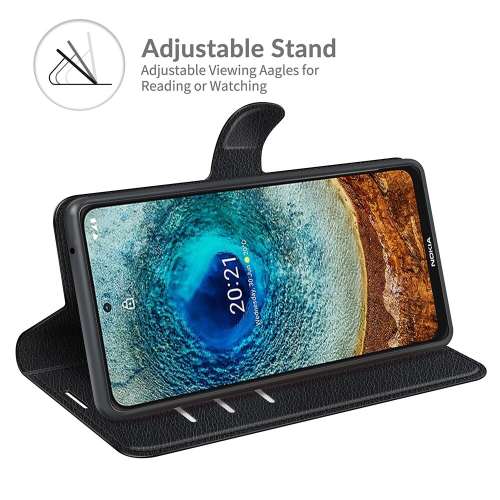 Coque portefeuille Nokia X20/X10, Noir