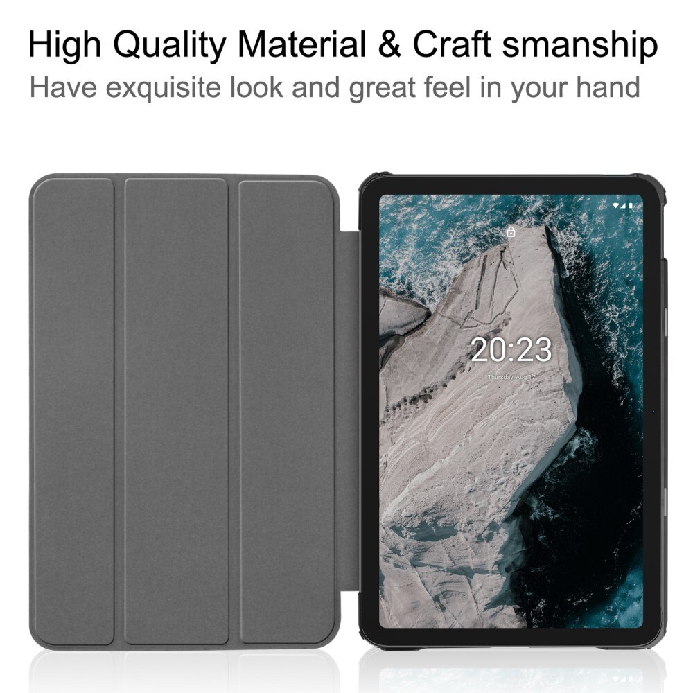 Étui Tri-Fold  Nokia T20, Noir