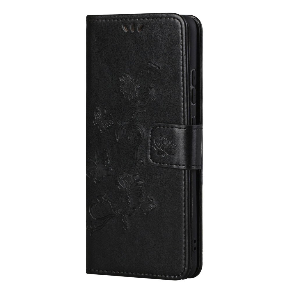 Étui en cuir à papillons pour  Nokia G11/Nokia G21, Noir