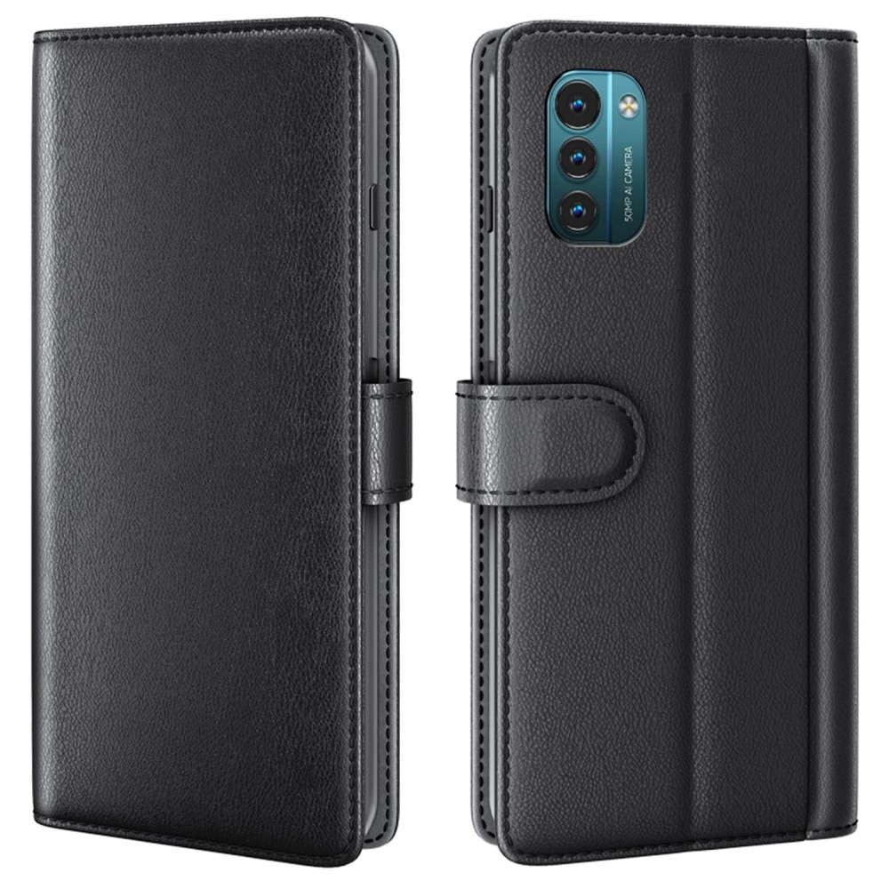 Étui en cuir veritable  Nokia X30, Noir
