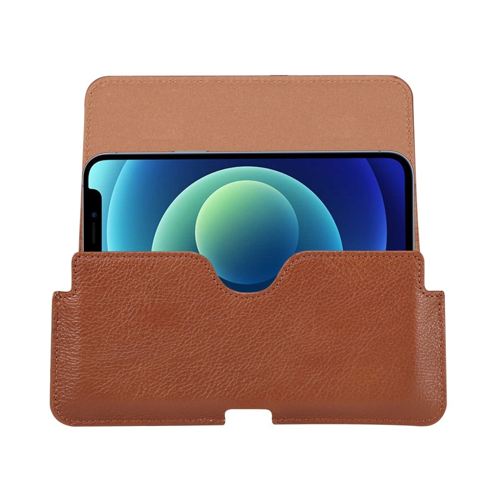 Sac-ceinture en cuir iPhone SE (2022), marron