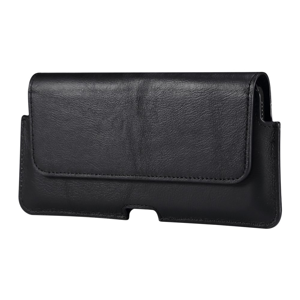 Sac-ceinture en cuir iPhone SE (2022), noir