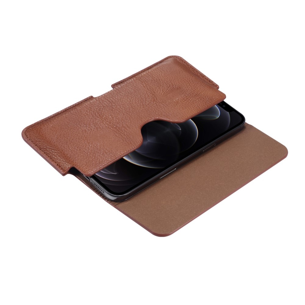 Sac-ceinture en cuir Motorola Moto G35, marron