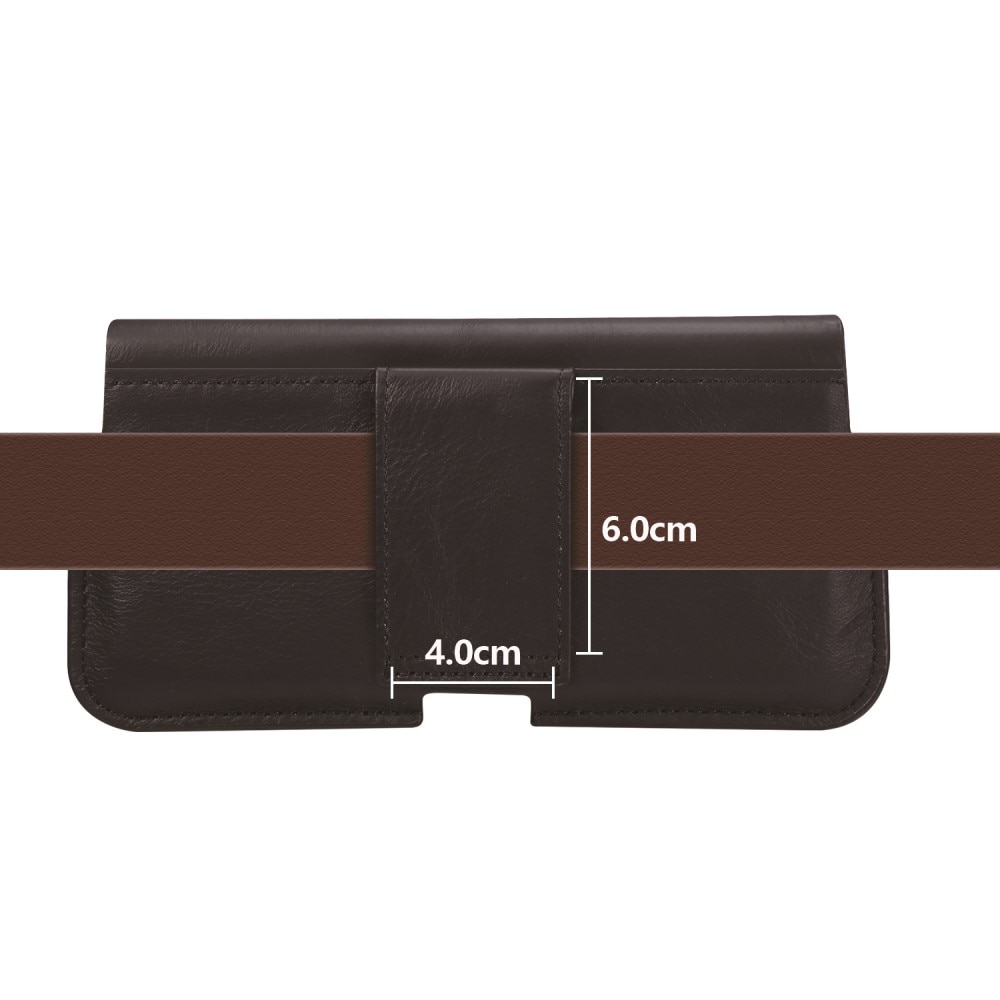 Sac-ceinture en cuir iPhone XR, noir