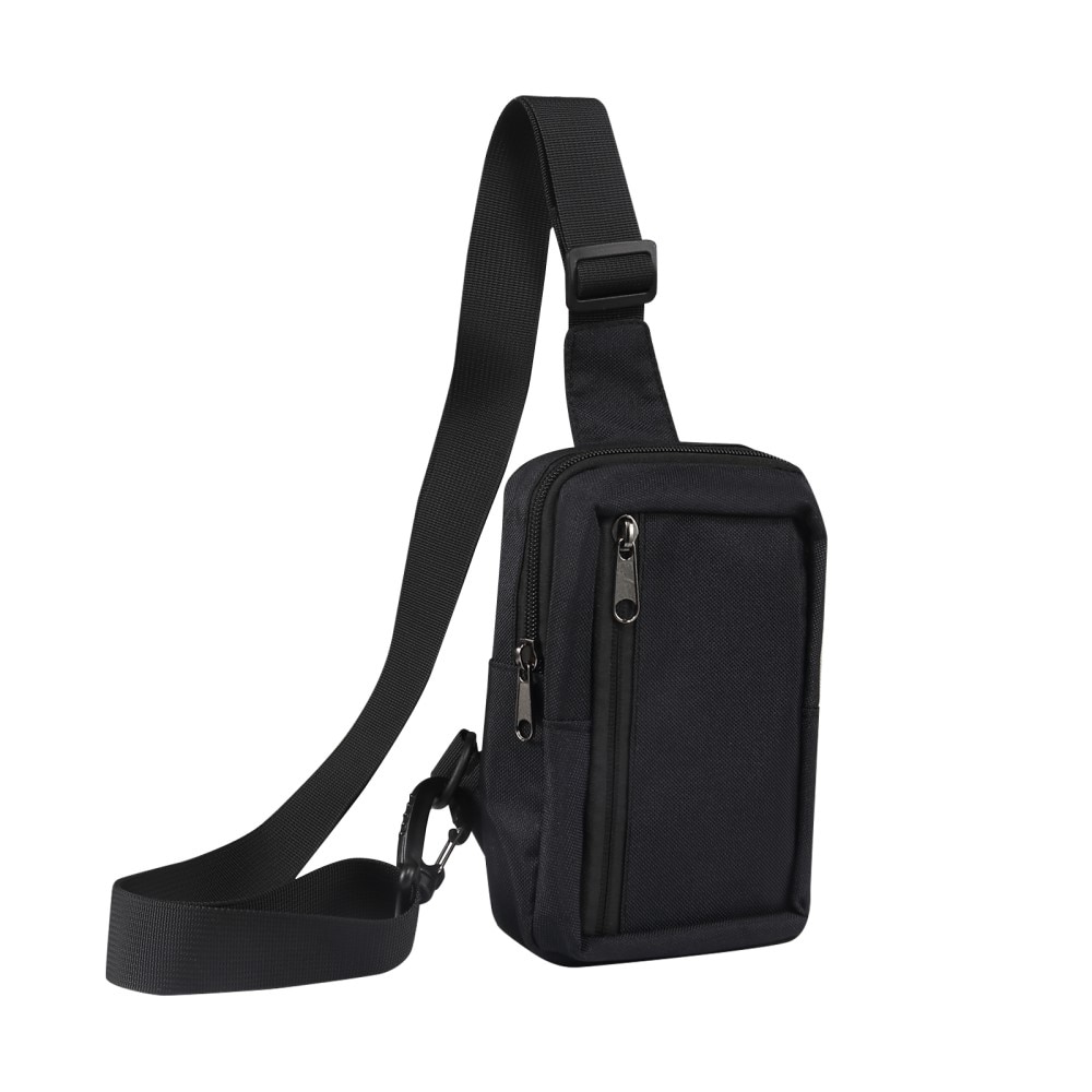 Petit Sac Bandoulière en Nylon, noir