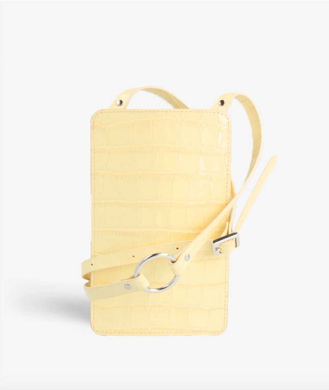 Smart Crossbody Sac Croco Yellow