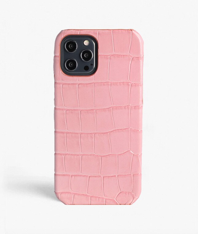 Coque iPhone 12 Pro Max Croco Rose