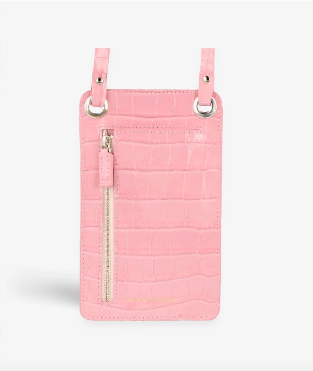 Smart Crossbody Sac Croco Rose