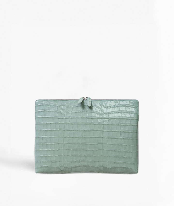 Sacoche pour ordinateur 15" Croco Pastell Teal