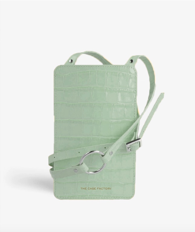 Smart Crossbody Sac Croco Teal